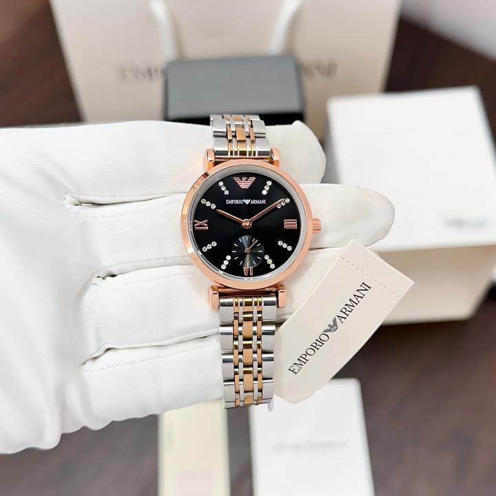 Emporio Armani Black TwoTone Chrono