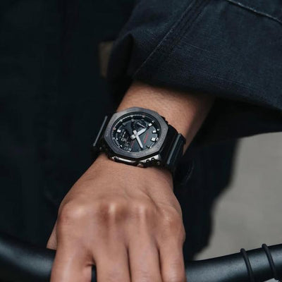 Gshock GM2100 Black White Red Leather