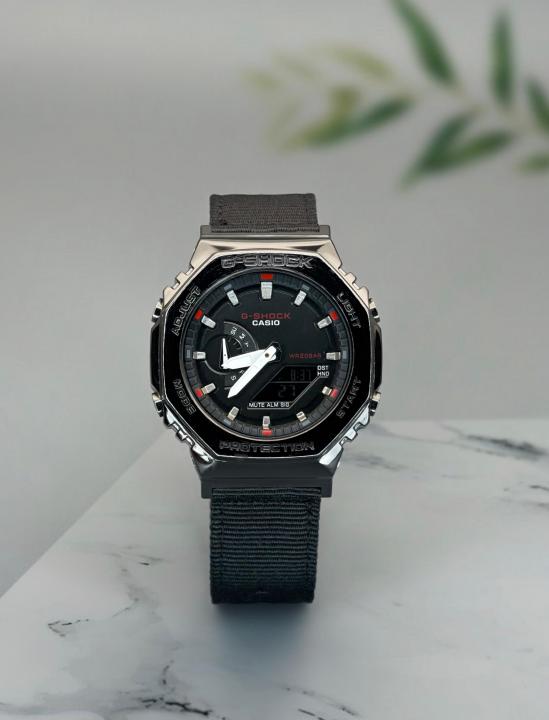 Gshock GM2100 Black White Red Leather