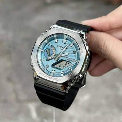 Gshock GM2100 Sky Blue Leather